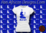 Women's White and Royal Blue Maat T-Shirts with Glitter