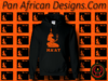 Women's Black and Orange Ma'at Hoodie with Glitter