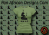 Women's Moss Green and Black Maat T-Shirts with Glitter