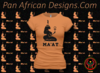 Women's Orange Sabot and Black Maat T-Shirts with Glitter