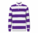 Men's Purple and White Collard Heru Rugby Shirt (Long Sleeve)