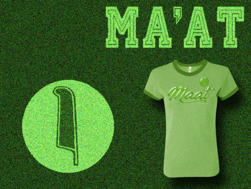 Women's Heather Green and Green Ma'at Ringer T-Shirts with Foil