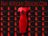 Women's Red with Black Glitter Maat T-Shirt Dress