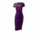 Women's Purple Heru Short Sleeve Bodycon Dress