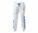 Men's White and Royal Blue Heru Slim Fit Lightweight Sweatpant (Tapper Bottom)