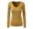 Women's Mustard Heru Long Sleeve V-Neck T-Shirt