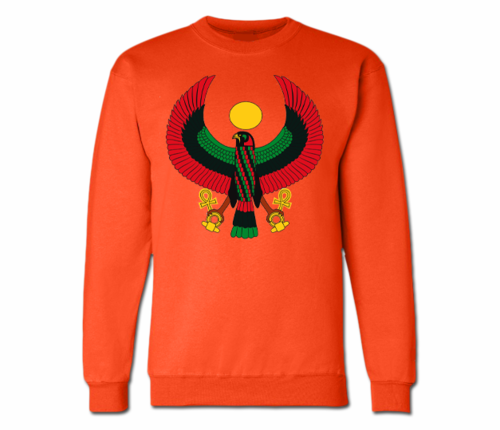 Women's Orange Heru Crewneck Sweatshirt