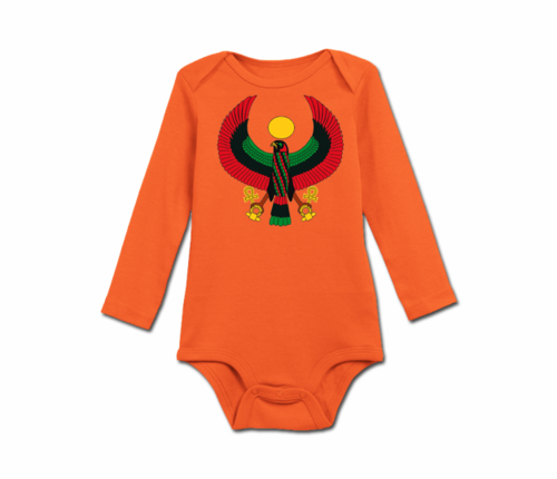 Infant Tangerine Heru Long Sleeve Onesie