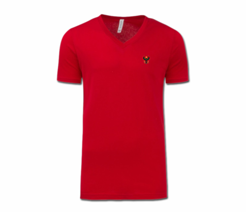 Men/Unisex Red Heru V-Neck T-Shirt