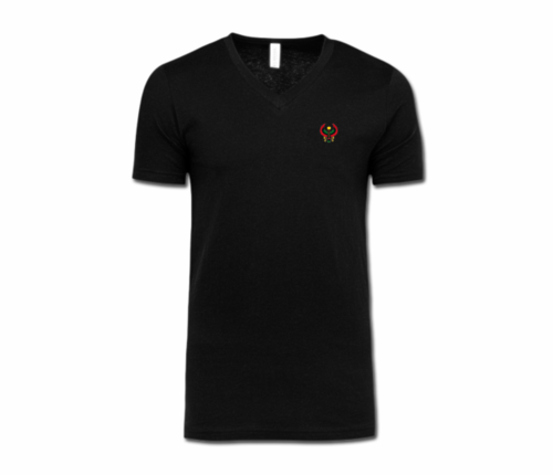 Men/Unisex Black Heru V-Neck T-Shirt
