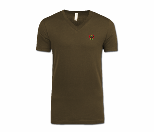 Men/Unisex Brown Heru V-Neck T-Shirt