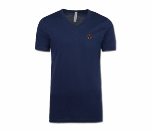 Men/Unisex Navy Blue Heru V-Neck T-Shirt