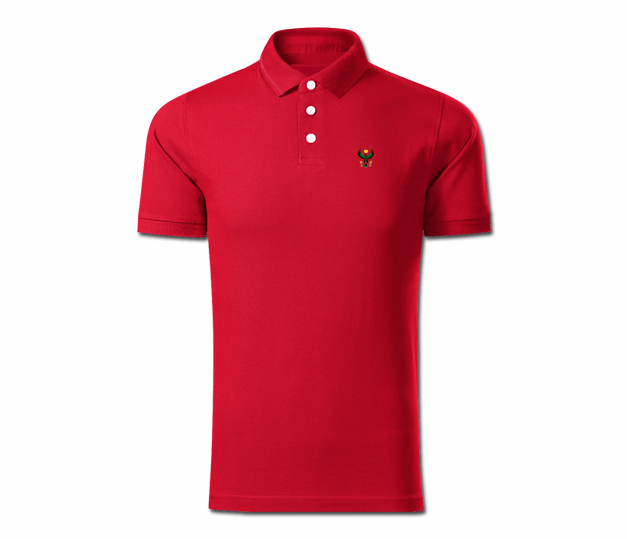 Men Heru Red Collared Shirt - Pan African Designs
