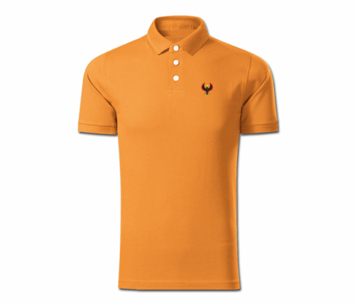 Men Deep Orange Heru Collared Shirt