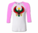 Women White and Pink Heru Baseball T-Shirt