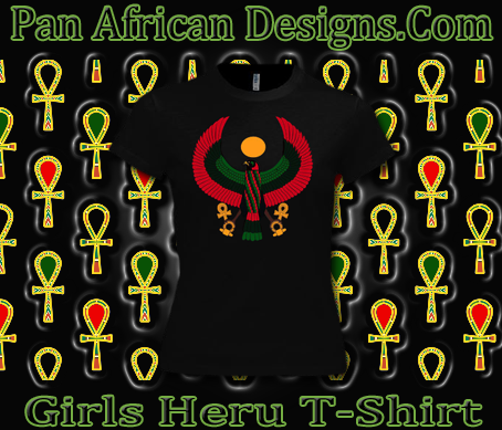 Girls Black Heru T-Shirt