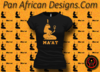 Women's Black and Gold Maat T-Shirts with Glitter