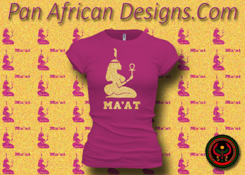 Women's Berry and Gold Maat T-Shirts with Glitter