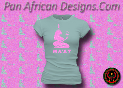 Women's Seafoam and Pink Maat T-Shirts with Glitter