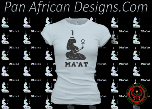 Women's Pale and Black Maat T-Shirts with Glitter