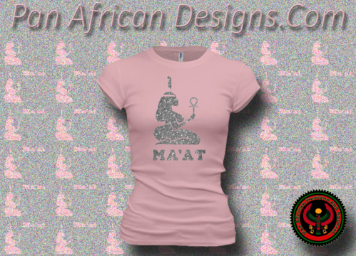 Women's Pink and Silver Maat T-Shirts with Glitter