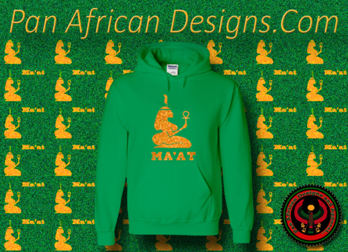 Women's Irish Green and Gold Ma'at Hoodie with Glitter