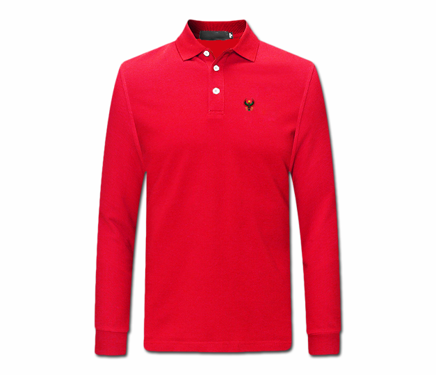 red t shirt with collar