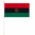 Pan African Handheld Flag with the Heru Falcon
