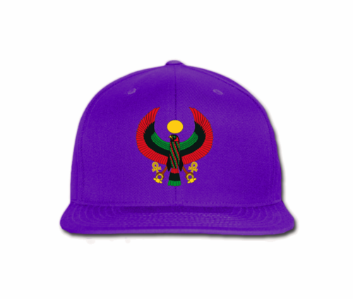 Men's Purple Heru Flat Brim Baseball Caps