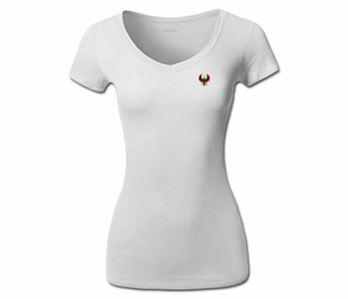 Women's White Heru V-Neck T-Shirt