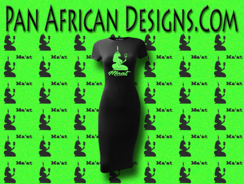 Women's Black with Lime Green Glitter Maat T-Shirt Dress