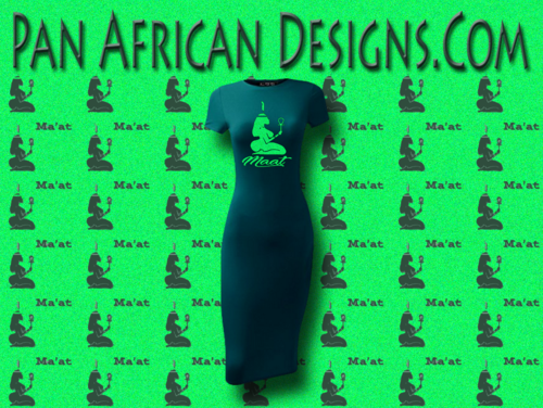 Women's Teal with Lime Green Glitter Maat T-Shirt Dress