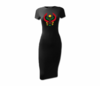 Women's Black Heru Short Sleeve Bodycon Dress