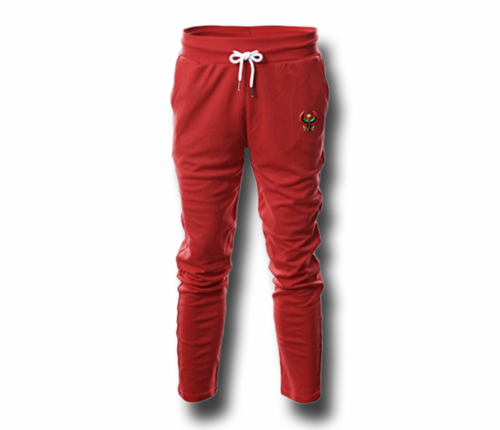 Men's Red Heru (Flex Logo) Slim Fit Lightweight Sweatpant  (with Draw String)