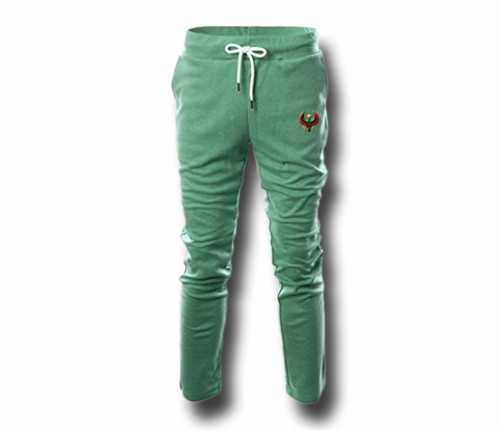 Men's Jade Green Heru (Flex Logo) Slim Fit Lightweight Sweatpant (with Draw String)