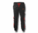 Men's Black and Red Heru (Flex Logo) Slim Fit Lightweight Sweatpant (Tapper Bottom)
