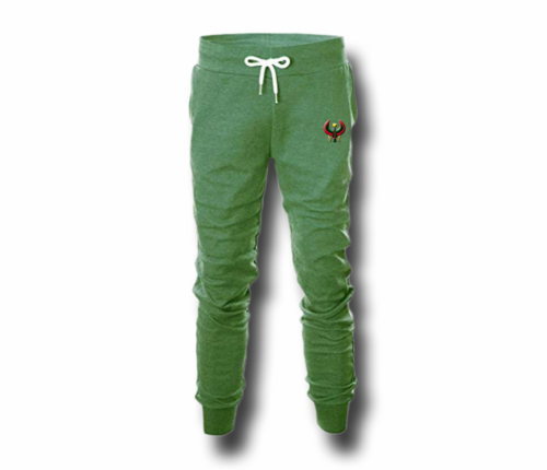 Men's Jade Green Heru (Flex Logo) Slim Fit Lightweight Sweatpant with Tapper Bottom