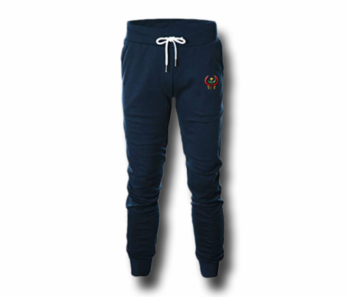 Men's Navy Blue Heru (Flex Logo) Slim Fit Lightweight Sweatpant with Tapper Bottom