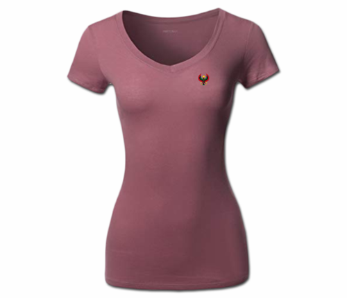 Women's Dusty Mauve Heru V-Neck T-Shirt