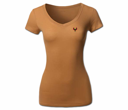 Women's Dark Mustard Heru V-Neck T-Shirt