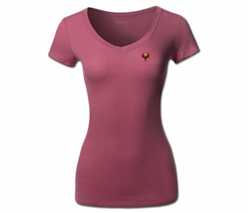 Women's Mauve Heru V-Neck T-Shirt