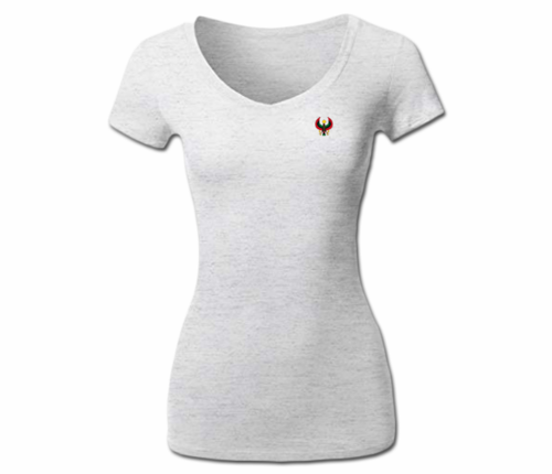 Women's Ash Grey Heru V-Neck T-Shirt