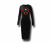 Women's Black Heru Long Sleeve (Bodycon) T-Shirt Dress
