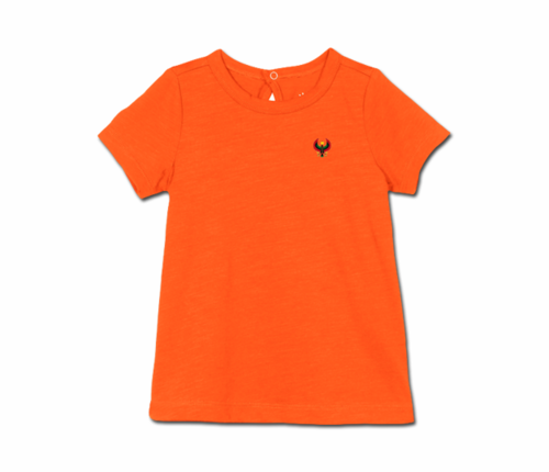 Toddler Tangerine Orange Heru Short Sleeve Tunic