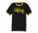 Men's Black and Gold Heru Apparel Ringer T-Shirt (Text)
