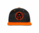Men Black and Orange Heru Snap Back (with circular seal design)